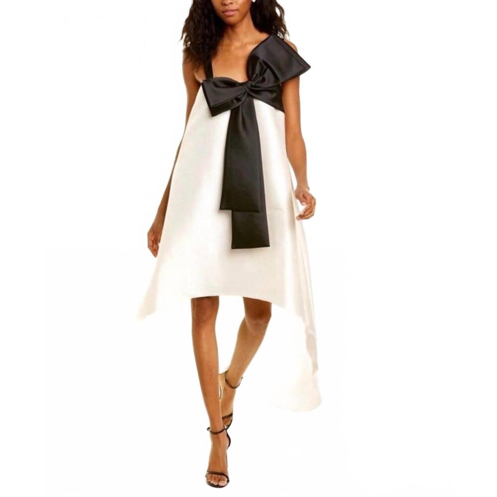 NEW SACHIN & BABI lura dress bow high-low dress in white/ black - Picture 4 of 5